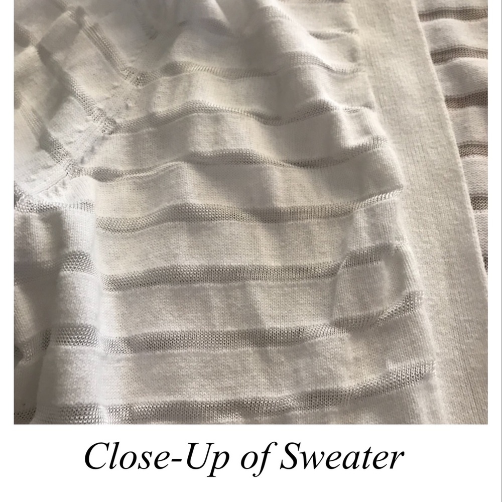 Lightweight White Open Sweater